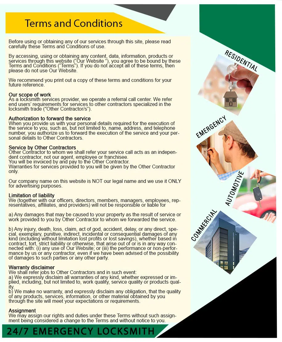 Jacksonville Community Locksmith Jacksonville, FL 904-531-3129 - terms-and-condition-68-19mod